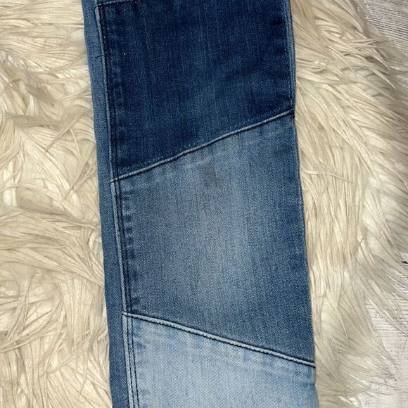 Hudson Jeans Skinny Denim Patch Jeans Girls sz 10 FLAW Stretch - Picture 4 of 8